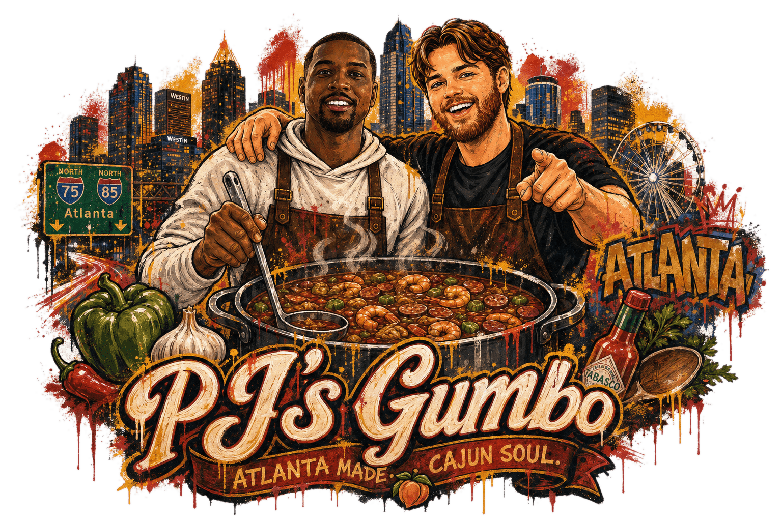 Paul and Jonathan, founders of PJ's Gumbo
