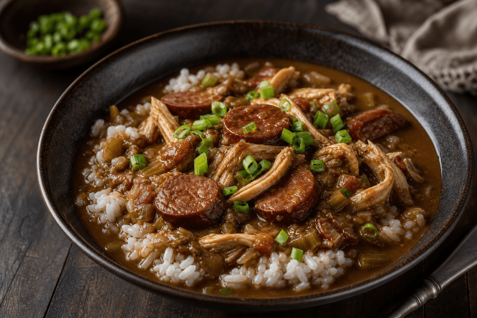 Spicy Chicken & Andouille Gumbo